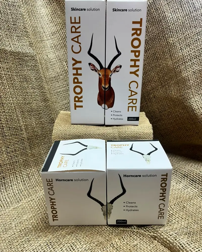 Trophy Care Skincare and Horncare 200ml boxes